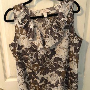 Loft grey floral top